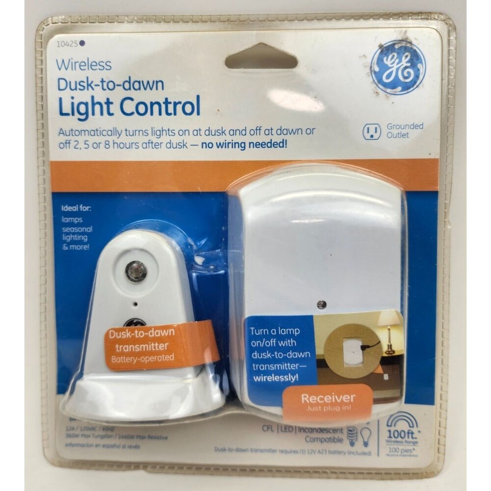 GE Wireless Dusk to Dawn Light Control #10425 New Sealed